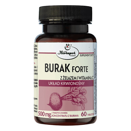 Herbapol Beetroot Forte with iron and vitamin C, 60 tablets