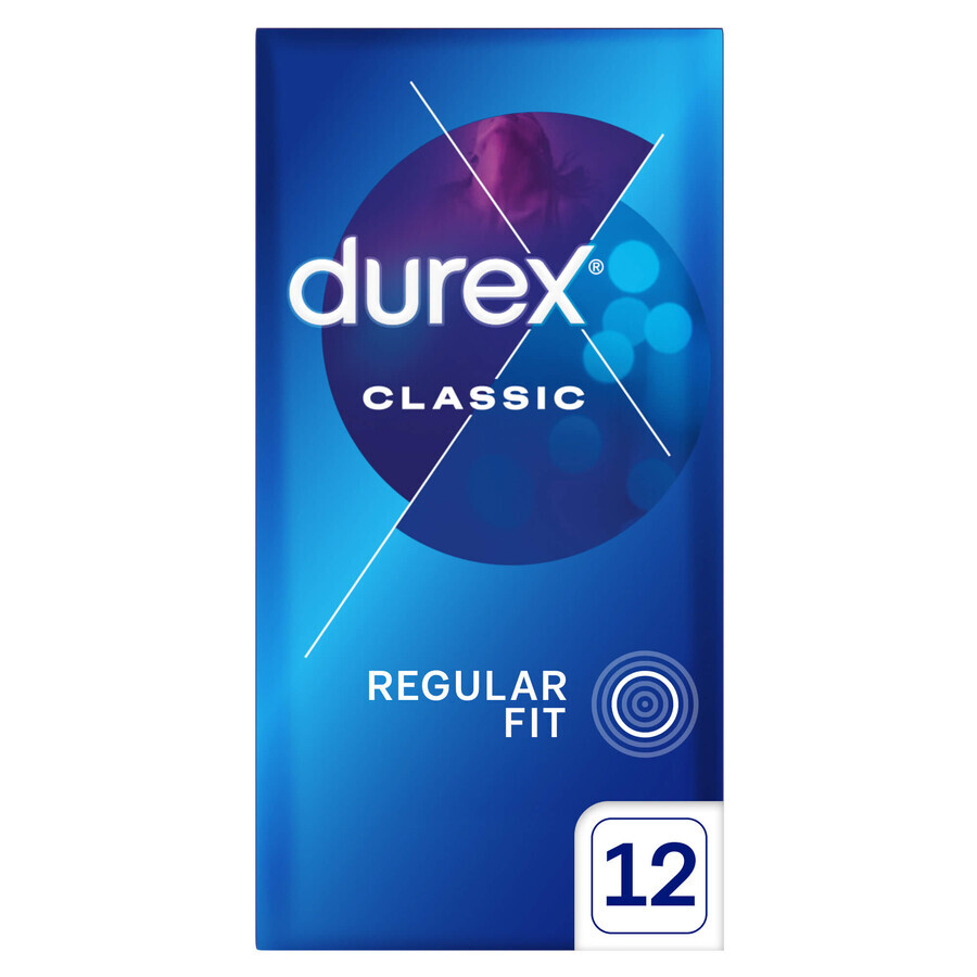 Durex Classic, gladde klassieke condooms, 12 stuks