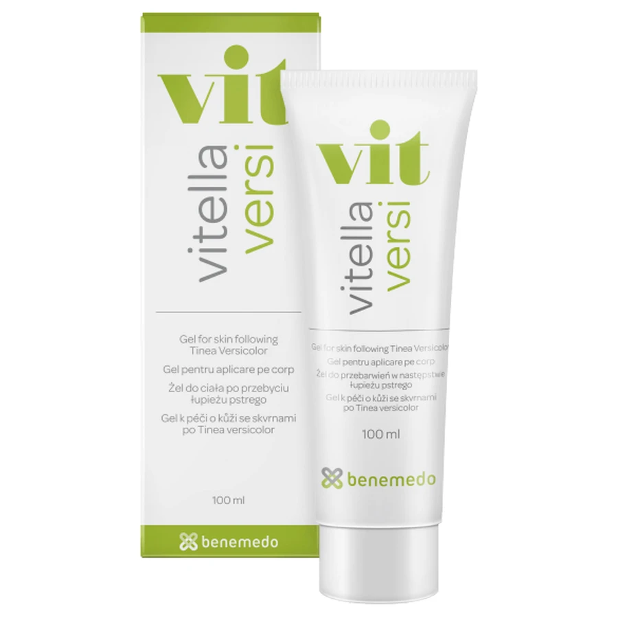 Vitella Versi Gel for the Treatment of Tinea Versicolor, 100 ml, Benemedo