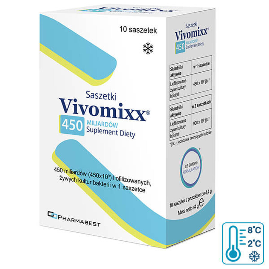 Vivomixx Sachets 450 miljard, poeder voor orale suspensie, 10 sachets