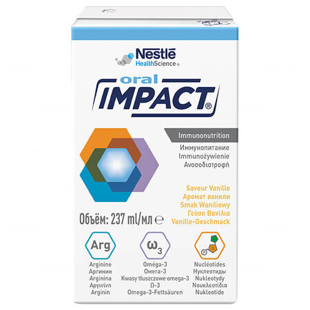 Oral Impact, nutritional preparation, vanilla flavor, 3 x 237 ml