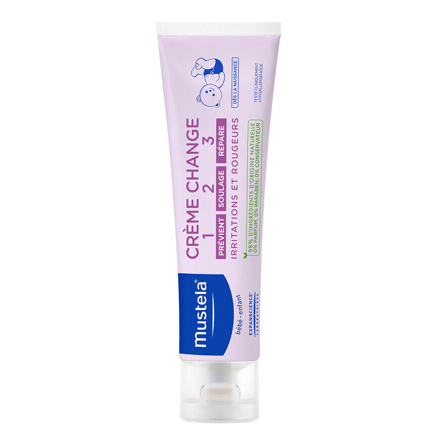 Mustela Bebe Enfant, luiercrème 1-2-3, vanaf de geboorte, 50 ml