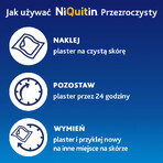 NiQuitin Transparent 14 mg/ 24h, sistem transdermic, plasture, 7 bucăți 