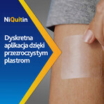 NiQuitin Transparent 21 mg/24 h, sistem transdermic, plasture, 7 bucăți