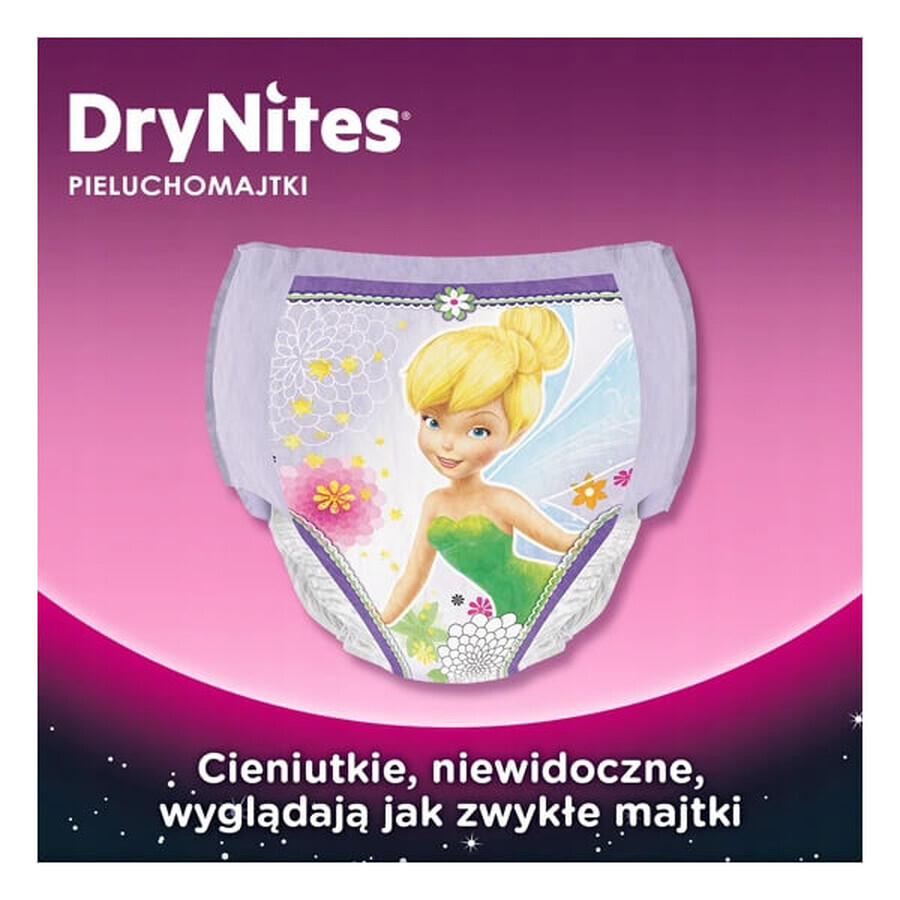 Huggies DryNites Girls, nachtslip, voor meisjes, 4-7 jaar, 17-30 kg, 10 stuks