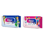 Velvet Junior, vochtig toiletpapier, met clip, 42 stuks