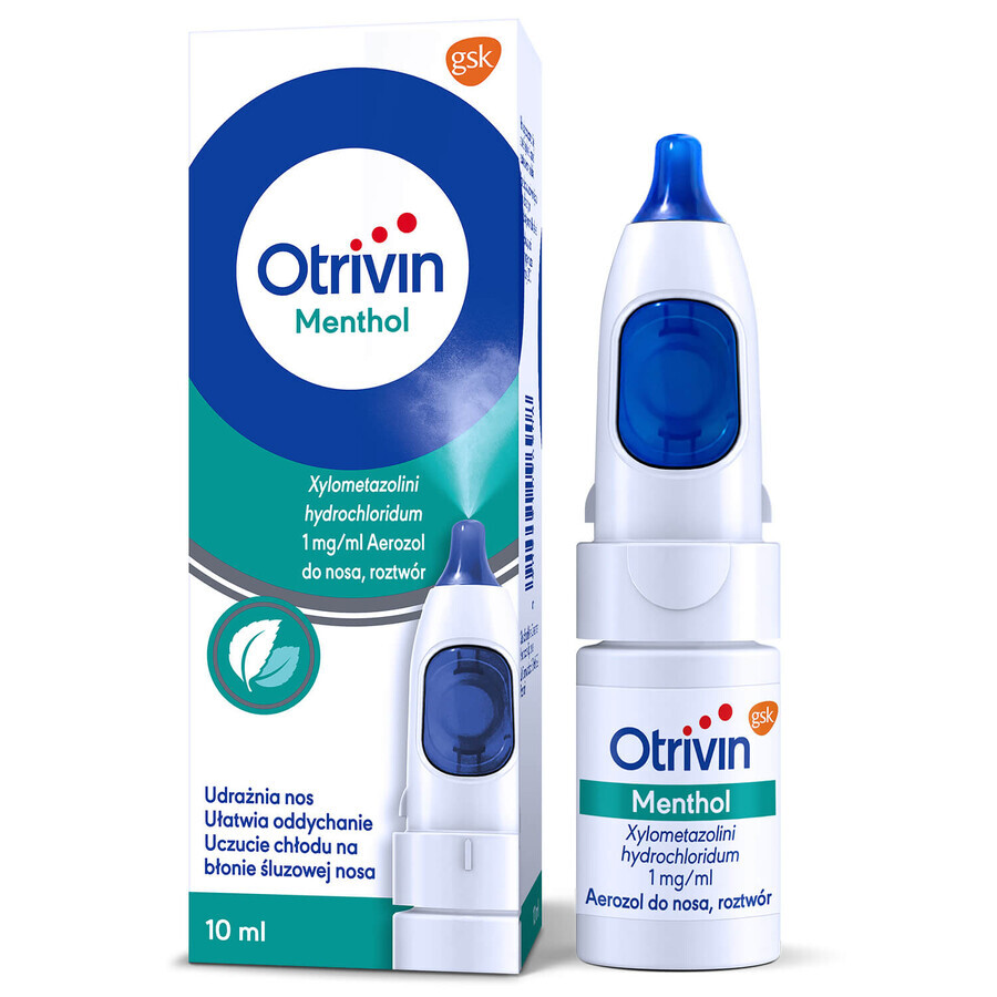 Otrivin Menthol 1 mg/ml, neusspray, 10 ml