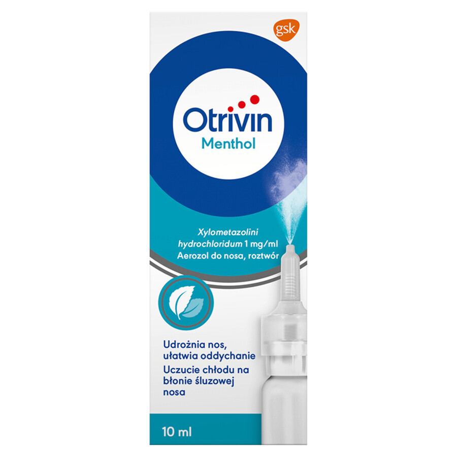 Otrivin Menthol 1 mg/ml, neusspray, 10 ml