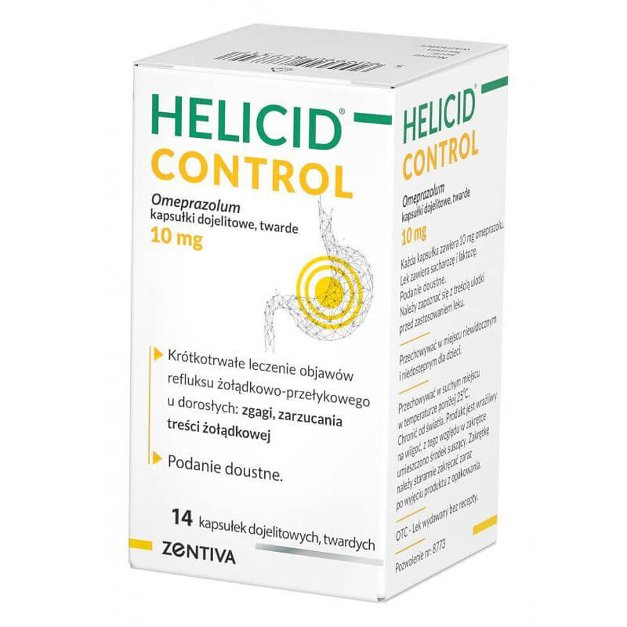 Helicid Control 10 mg, 14 capsules