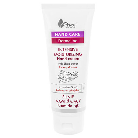 Ava Hand Care Dermaline, stark feuchtigkeitsspendende Handcreme mit Sheabutter für sehr trockene Haut, 100 ml