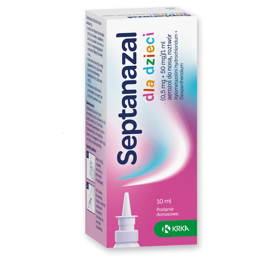 SeptaNazal voor kinderen (0,5 mg + 50 mg)/ ml, neusspray, 2 tot 6 jaar, 10 ml