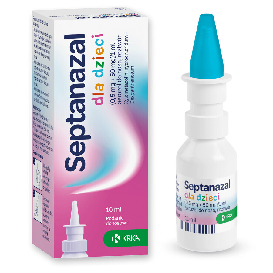 SeptaNazal voor kinderen (0,5 mg + 50 mg)/ ml, neusspray, 2 tot 6 jaar, 10 ml