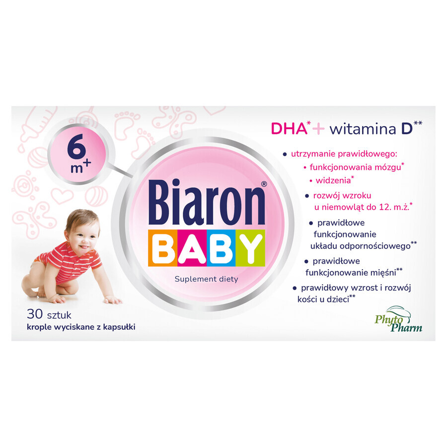 Biaron Baby 6m+, voor kinderen vanaf 6 maanden, 30 afdraaibare capsules