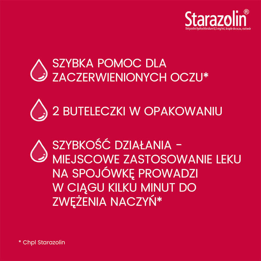 Starazolin 0.5 mg/ml, eye drops, 2x5 ml