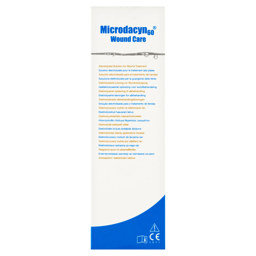 Microdacyn 60 Wound Care, solución electrolizada para el tratamiento de heridas, 500 ml