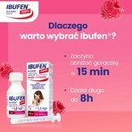 Ibufen pentru copii Forte aromă de zmeură 200 mg/ 5ml, suspensie orală de la 3 luni, 100ml