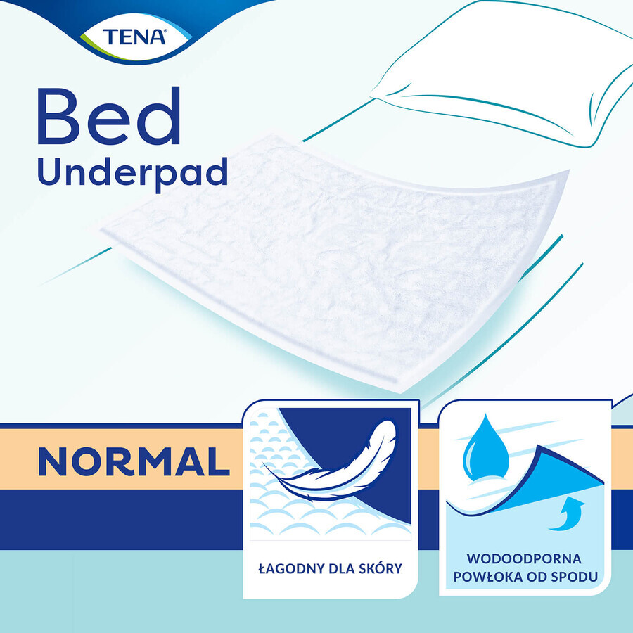 Tena Bed, absorberende pads, Normaal, 60 cm x 90 cm, 5 stuks