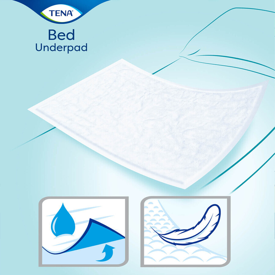 Tena Bed, absorberende pads, Normaal, 60 cm x 90 cm, 5 stuks