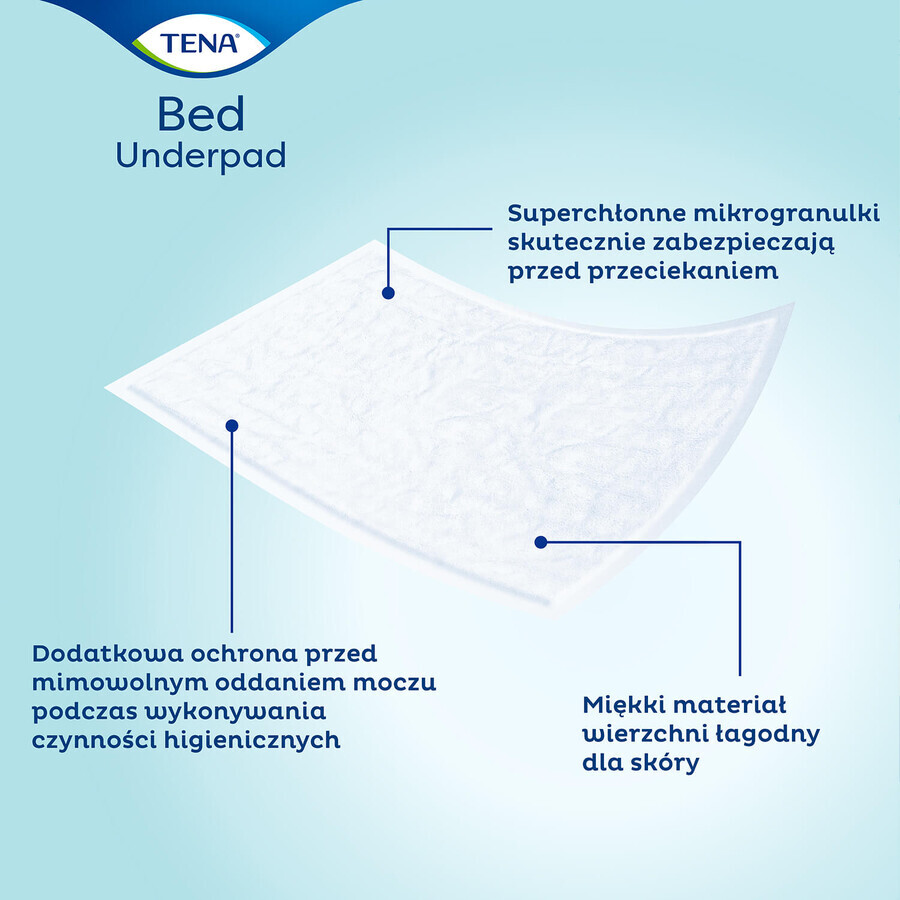 Tena Bed, absorberende pads, Normaal, 60 cm x 90 cm, 5 stuks