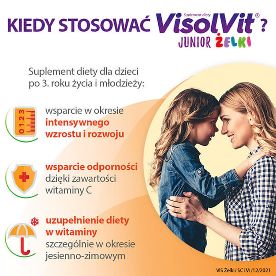 VisolVit Junior, jelly, fruit flavor, 50 pieces