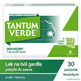 Tantum Verde 3 mg, muntsmaak, 30 harde zuigtabletten