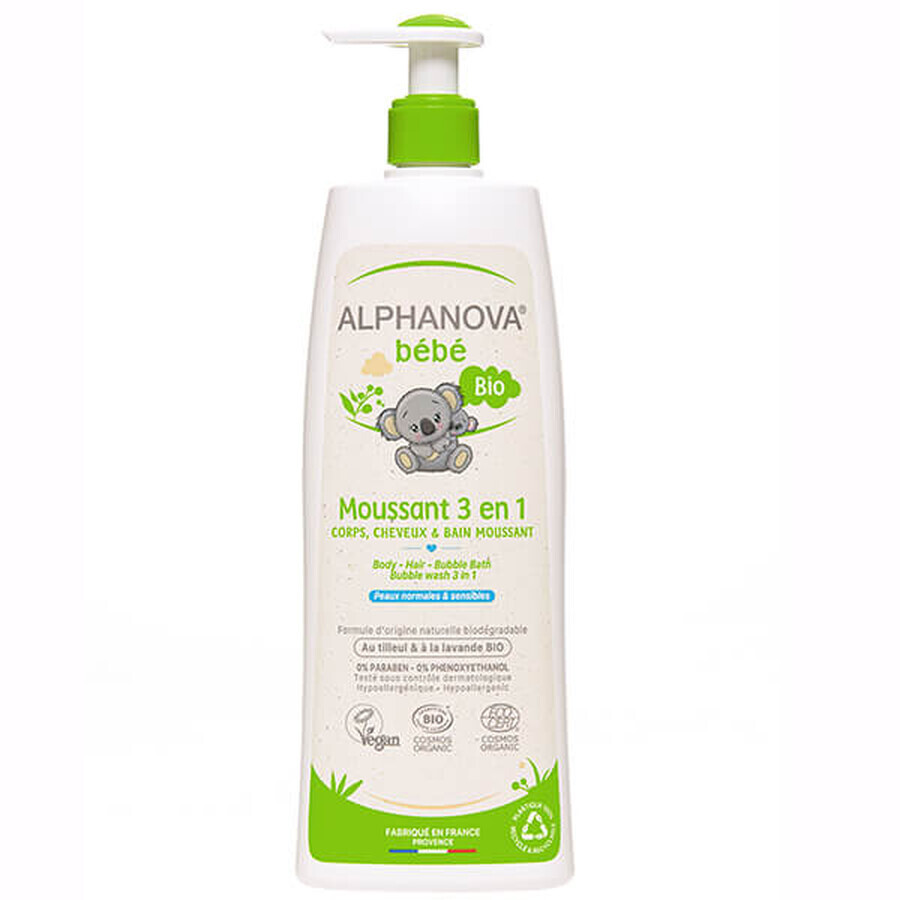 Alphanova Bebe, baby badlotion 3in1, 500 ml