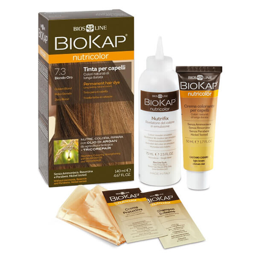 Biokap Nutricolor, coloration, 7.3 blond doré, 140 ml