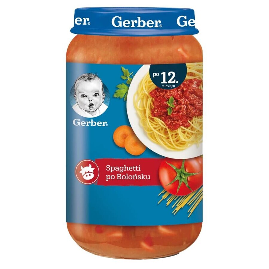 Gerber Junior Dinner, spaghete bolognese, după 12 luni, 250 g