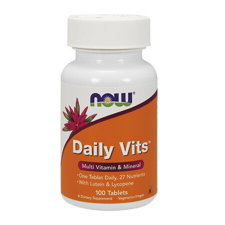 Now Foods Daily Vits, vitaminen en mineralen, 100 tabletten