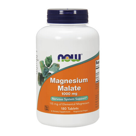 Now Foods Magnesium Malaat 1000 mg, magnesiummalaat, 180 tabletten