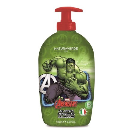 Gel doccia Avengers Hulk alla calendula e camomilla, 500 ml, Naturaverde