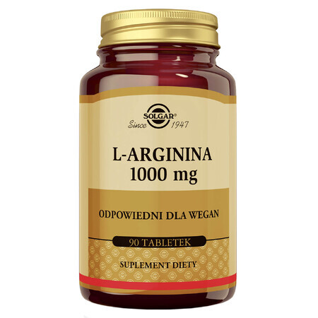 Solgar L-Arginina 1000 mg, 90 compresse