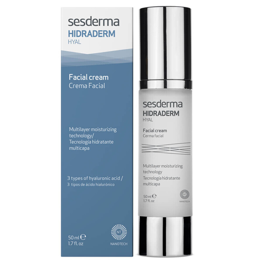 Sesderma Hidraderm Hyal, hydraterende gezichtscrème, 50 ml