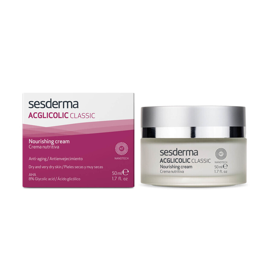 Sesderma Acglicolic Classic, cremă de față hrănitoare, 50 ml