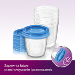 Avent, recipientes para comida con tapa, 180 ml, SCF619/ 05, 5 piezas