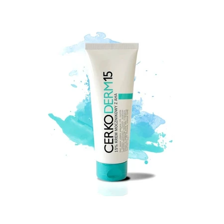 Cerkoderm 15, 15% urea cream with AHA, dry skin prone to keratosis, 75 ml