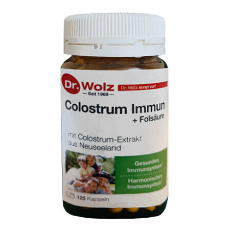 Colostrum Immun + Folsaure, colostrum + foliumzuur, 125 capsules