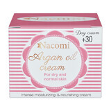 Nacomi, crema facial de argán 30+ con vitamina E, día, 50 ml