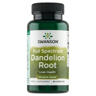 Swanson Dandelion Root, mniszek lekarski, 60 kapsułek