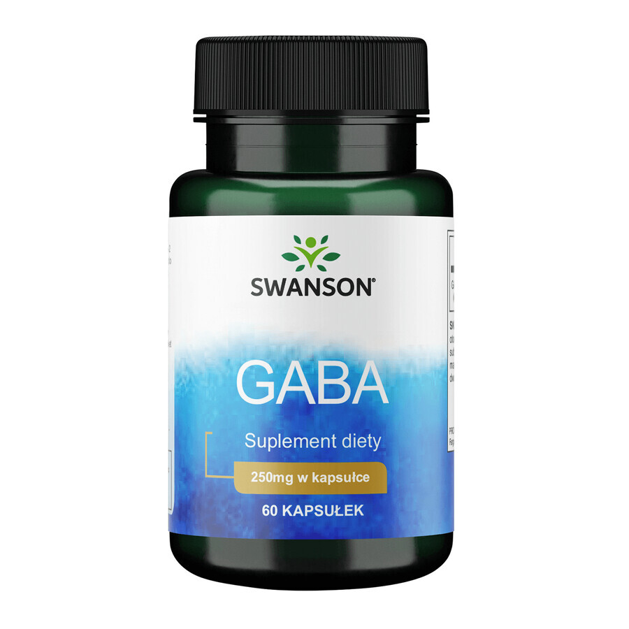 Swanson GABA, acid gamma aminobutiric 250 mg, 60 capsule