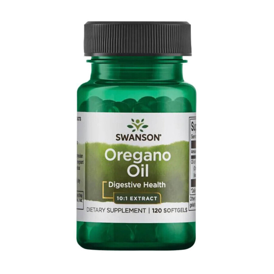 Swanson Oregano Olie, oregano extract, 120 gel capsules