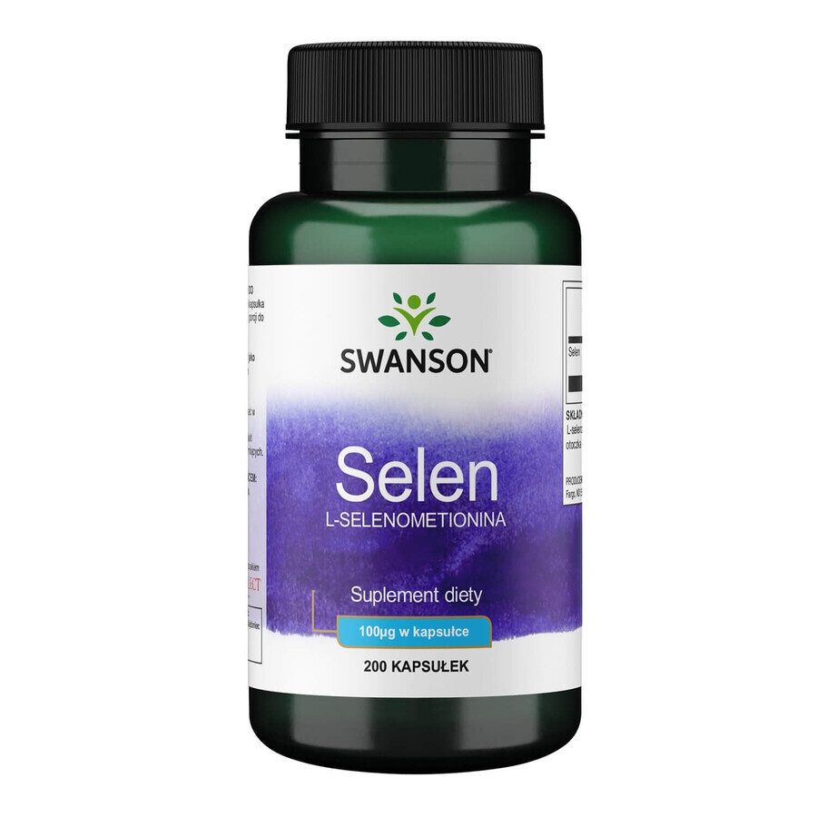 Swanson Selenium, selenium 100 µg, 200 capsules