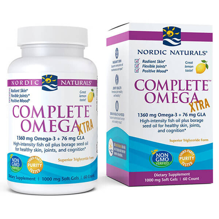 Nordic Naturals Complete Omega Xtra, gusto limone, 60 capsule