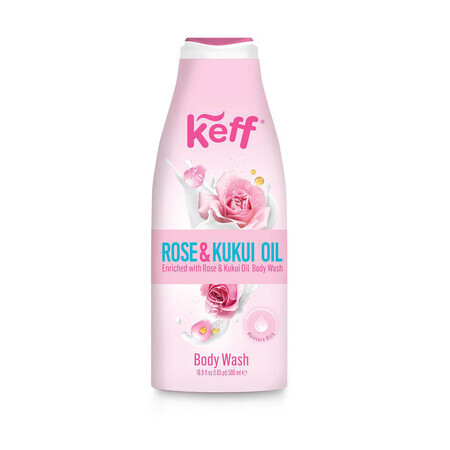 Gel de dus Rose & Kukui Oil Keff, 500 ml, Sano