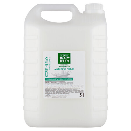 Biały Jeleń, jabón líquido, leche de cabra, recambio, 5 L