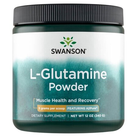 Swanson AjiPure L-Glutamina en polvo, L-glutamina, 340 g