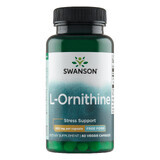 Swanson L-Ornitina, L-Ornitina 500 mg, 60 capsule vegetali