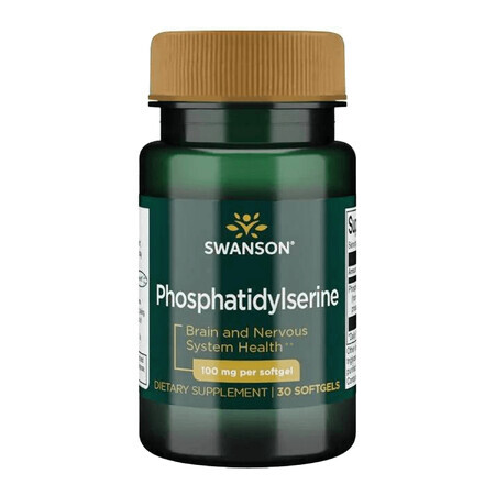 Swanson Phosphatidylserine 100 mg, phosphatidylserine, 30 capsules