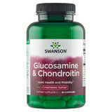 Swanson Glucosamine &amp; Chondroitin, glucosamina e condroitina, 90 capsule