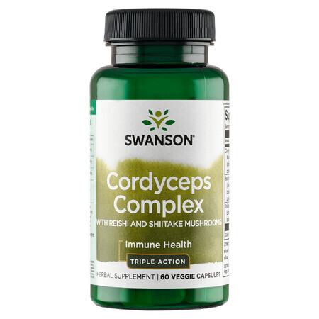 Swanson Cordyceps Complex avec Reshi et Shiitake, 60 gélules